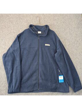Columbia Mount Grant Full Zip Fleece Jacket Navy Blue Mens 3XL Sweatshirt NWT